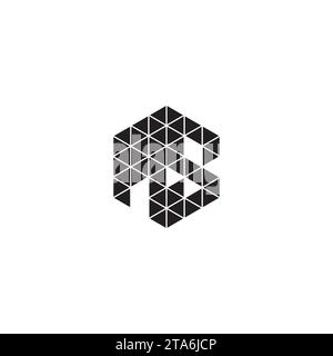 MS initial logo letters in high quality professional design that will print well across any print media Stock Vector