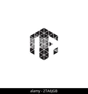 NF initial logo letters in high quality professional design that will print well across any print media Stock Vector