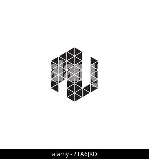 MV initial logo letters in high quality professional design that will print well across any print media Stock Vector