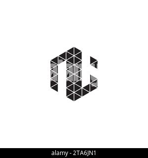 NL initial logo letters in high quality professional design that will print well across any print media Stock Vector