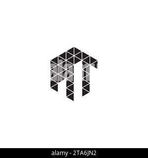 MT initial logo letters in high quality professional design that will print well across any print media Stock Vector