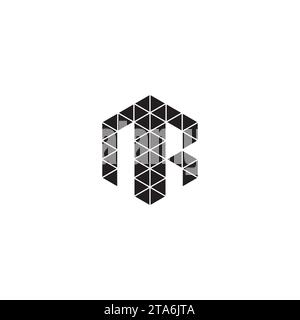 NR initial logo letters in high quality professional design that will print well across any print media Stock Vector