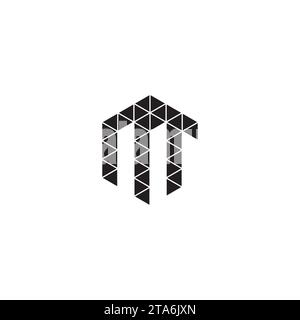 NT initial logo letters in high quality professional design that will print well across any print media Stock Vector