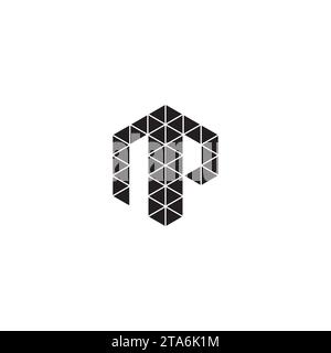 NP initial logo letters in high quality professional design that will print well across any print media Stock Vector