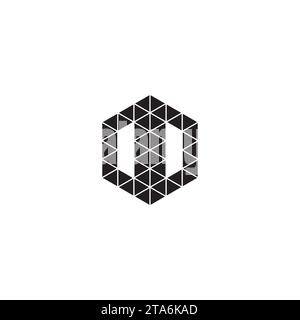 OD initial logo letters in high quality professional design that will print well across any print media Stock Vector