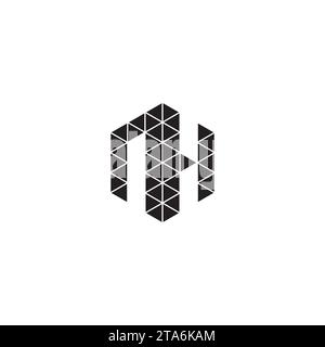 NH initial logo letters in high quality professional design that will print well across any print media Stock Vector