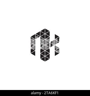 NK initial logo letters in high quality professional design that will print well across any print media Stock Vector