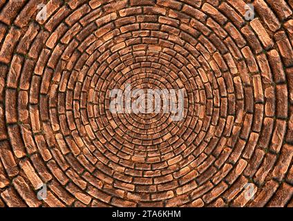 Stones patch circle arches pattern texture image Stock Photo