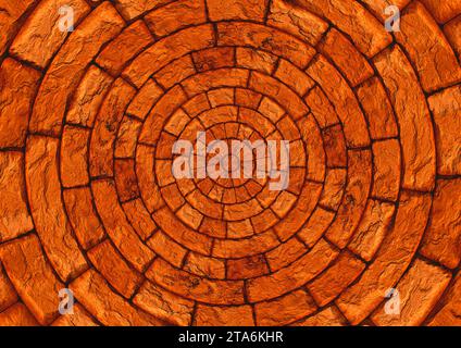 Stones patch circle arches pattern texture image Stock Photo