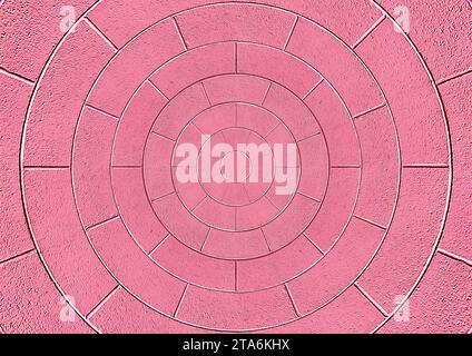 Stones patch circle arches pattern texture Stock Photo