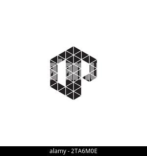 OP initial logo letters in high quality professional design that will print well across any print media Stock Vector