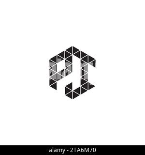 PI initial logo letters in high quality professional design that will print well across any print media Stock Vector