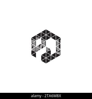 PJ initial logo letters in high quality professional design that will print well across any print media Stock Vector