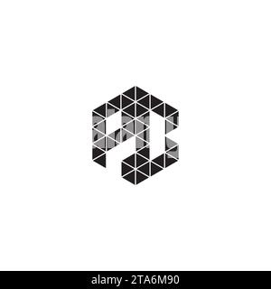 PC initial logo letters in high quality professional design that will print well across any print media Stock Vector
