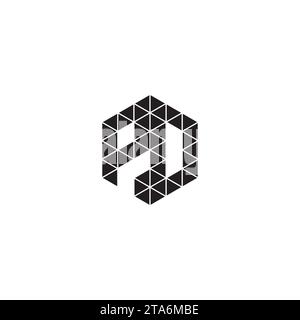 PD initial logo letters in high quality professional design that will print well across any print media Stock Vector