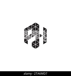 PH initial logo letters in high quality professional design that will print well across any print media Stock Vector