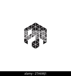 PM initial logo letters in high quality professional design that will print well across any print media Stock Vector