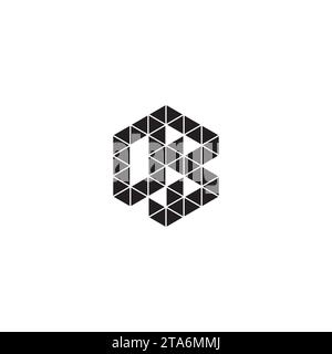 QB initial logo letters in high quality professional design that will print well across any print media Stock Vector
