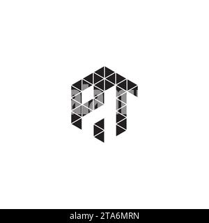 PT initial logo letters in high quality professional design that will print well across any print media Stock Vector