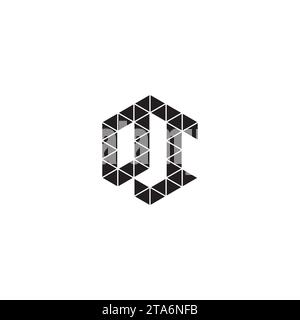 QI initial logo letters in high quality professional design that will print well across any print media Stock Vector