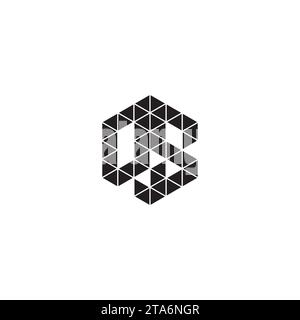 QS initial logo letters in high quality professional design that will print well across any print media Stock Vector