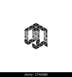 QQ initial logo letters in high quality professional design that will print well across any print media Stock Vector
