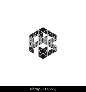 RB initial logo letters in high quality professional design that will print well across any print media Stock Vector