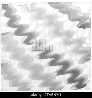 Bright Repeat Fluid Paint Pattern. Pastel Seamless Acrylic Vector Texture. White Seamless Aqua Graphic Print. Black Repeat Modern Vector Wave. Repeat Stock Vector