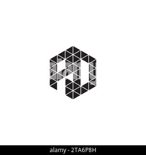 RD initial logo letters in high quality professional design that will print well across any print media Stock Vector