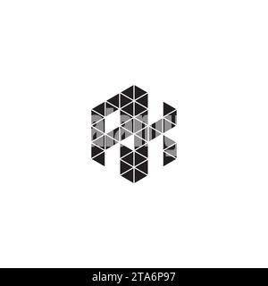 RK initial logo letters in high quality professional design that will print well across any print media Stock Vector
