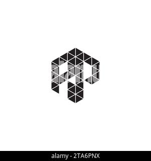 RP initial logo letters in high quality professional design that will print well across any print media Stock Vector