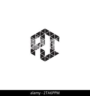 RI initial logo letters in high quality professional design that will print well across any print media Stock Vector