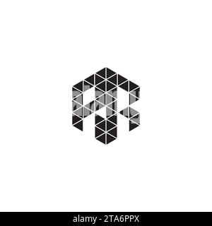 RR initial logo letters in high quality professional design that will print well across any print media Stock Vector