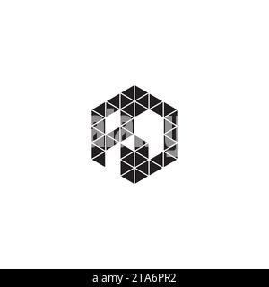 RJ initial logo letters in high quality professional design that will print well across any print media Stock Vector
