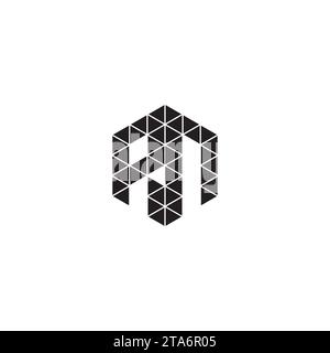 RN initial logo letters in high quality professional design that will print well across any print media Stock Vector