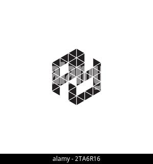 RY initial logo letters in high quality professional design that will print well across any print media Stock Vector