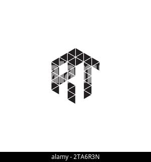 RT initial logo letters in high quality professional design that will print well across any print media Stock Vector