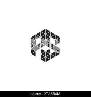 RS initial logo letters in high quality professional design that will print well across any print media Stock Vector