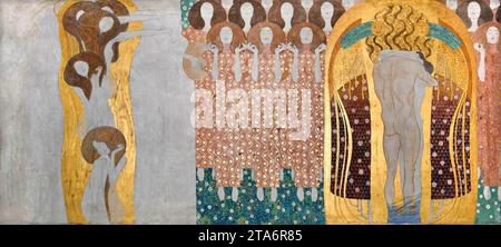 Beethoven Frieze: right wall (part 2) 1901 by Gustav Klimt Stock Photo