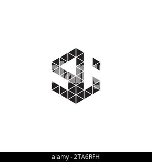 SL initial logo letters in high quality professional design that will print well across any print media Stock Vector