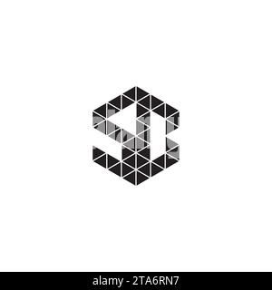 SC initial logo letters in high quality professional design that will print well across any print media Stock Vector