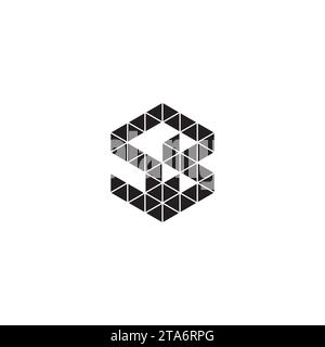 SB initial logo letters in high quality professional design that will print well across any print media Stock Vector