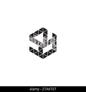 SY initial logo letters in high quality professional design that will print well across any print media Stock Vector