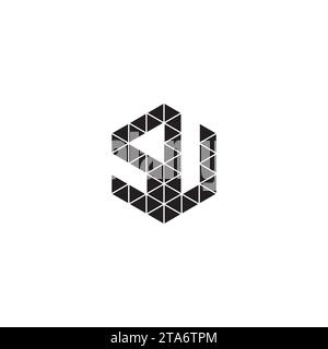 SV initial logo letters in high quality professional design that will print well across any print media Stock Vector