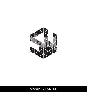 SW initial logo letters in high quality professional design that will print well across any print media Stock Vector