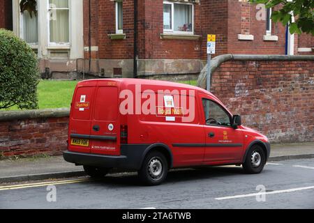 LEEDS, UK - JULY 11, 2016: Royal Mail delivery van in Leeds, UK. Royal Mail was founded in 1516. It employs 160,000 people. Stock Photo