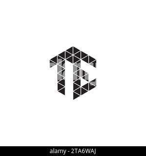 TE initial logo letters in high quality professional design that will print well across any print media Stock Vector