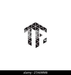 TF initial logo letters in high quality professional design that will print well across any print media Stock Vector