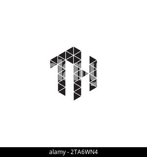 TH initial logo letters in high quality professional design that will print well across any print media Stock Vector