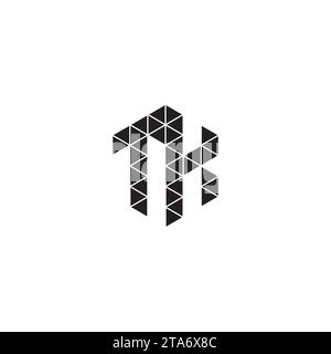 TK initial logo letters in high quality professional design that will print well across any print media Stock Vector